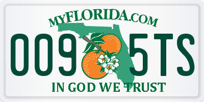 FL license plate 0095TS