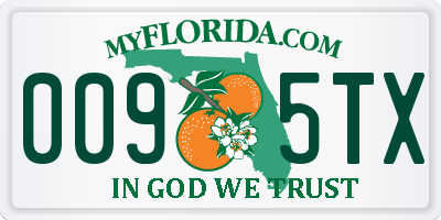 FL license plate 0095TX
