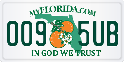 FL license plate 0095UB