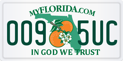 FL license plate 0095UC