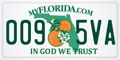FL license plate 0095VA