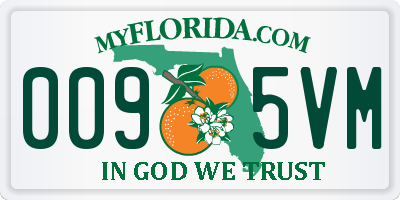 FL license plate 0095VM