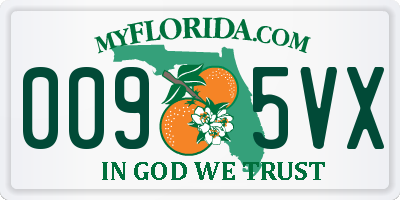 FL license plate 0095VX