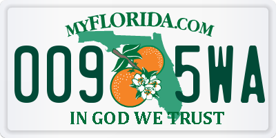 FL license plate 0095WA