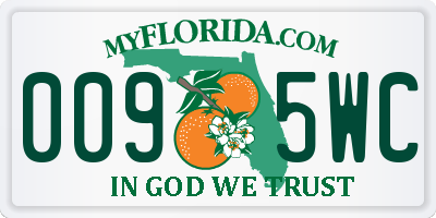 FL license plate 0095WC