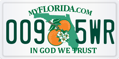 FL license plate 0095WR