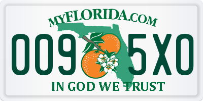FL license plate 0095XO