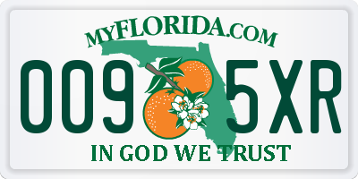 FL license plate 0095XR
