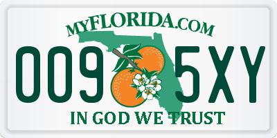 FL license plate 0095XY