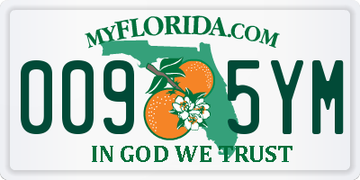 FL license plate 0095YM