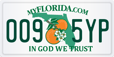 FL license plate 0095YP