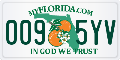FL license plate 0095YV