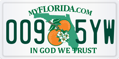 FL license plate 0095YW