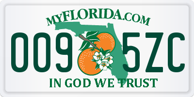 FL license plate 0095ZC