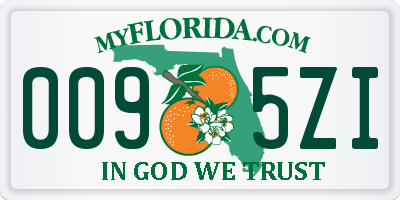 FL license plate 0095ZI