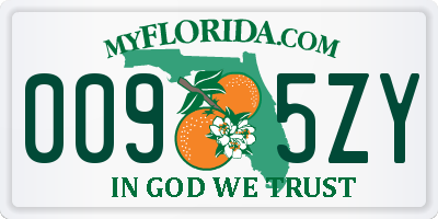 FL license plate 0095ZY