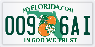 FL license plate 0096AI