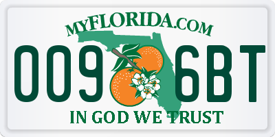 FL license plate 0096BT