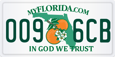 FL license plate 0096CB