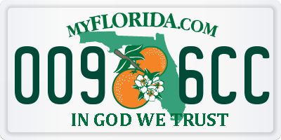 FL license plate 0096CC
