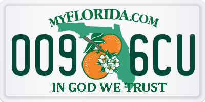 FL license plate 0096CU