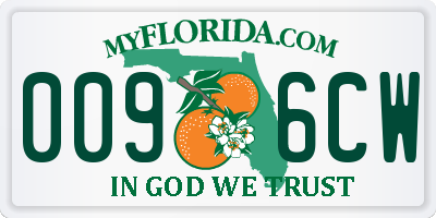 FL license plate 0096CW
