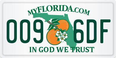 FL license plate 0096DF