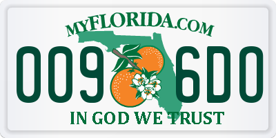 FL license plate 0096DO