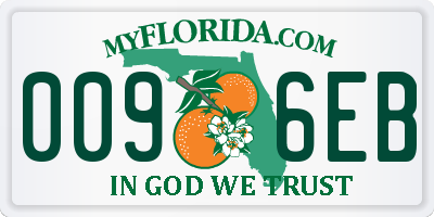 FL license plate 0096EB