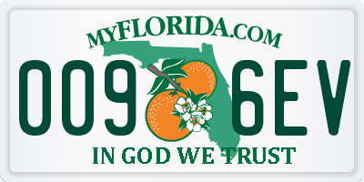 FL license plate 0096EV