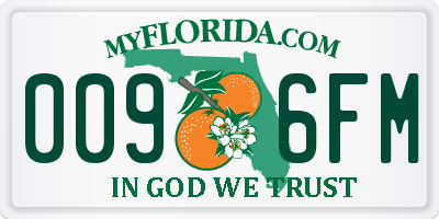 FL license plate 0096FM