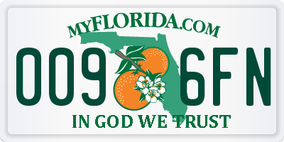 FL license plate 0096FN