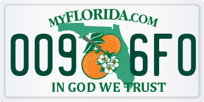 FL license plate 0096FO