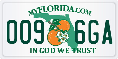 FL license plate 0096GA