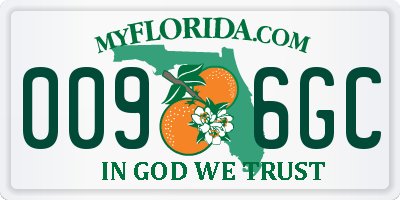 FL license plate 0096GC