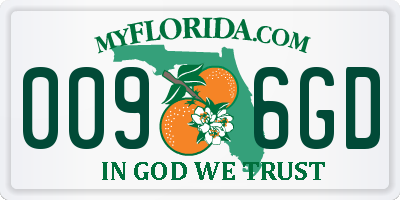 FL license plate 0096GD
