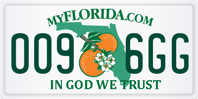 FL license plate 0096GG