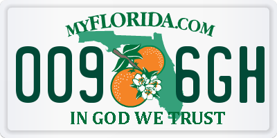 FL license plate 0096GH