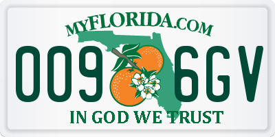FL license plate 0096GV