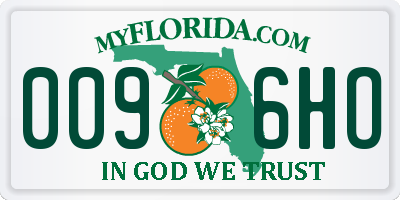 FL license plate 0096HO