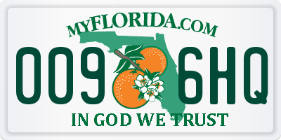 FL license plate 0096HQ