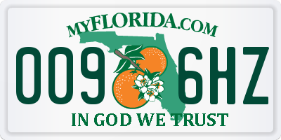 FL license plate 0096HZ