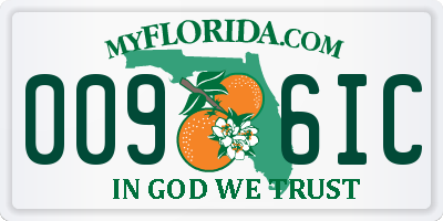 FL license plate 0096IC