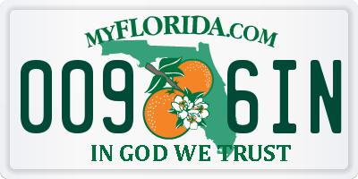 FL license plate 0096IN