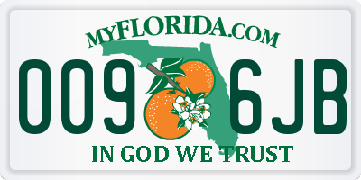 FL license plate 0096JB