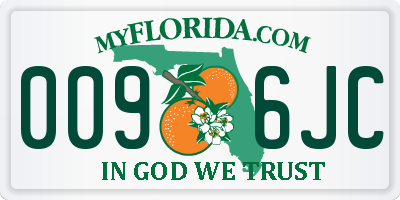FL license plate 0096JC