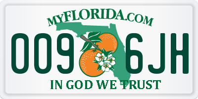 FL license plate 0096JH
