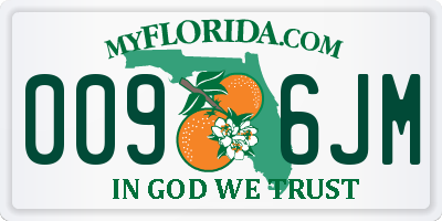 FL license plate 0096JM