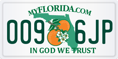 FL license plate 0096JP