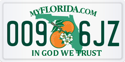 FL license plate 0096JZ